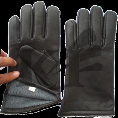 Leather Police gloves .
